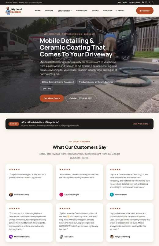 mylocaldetailerllc.com website