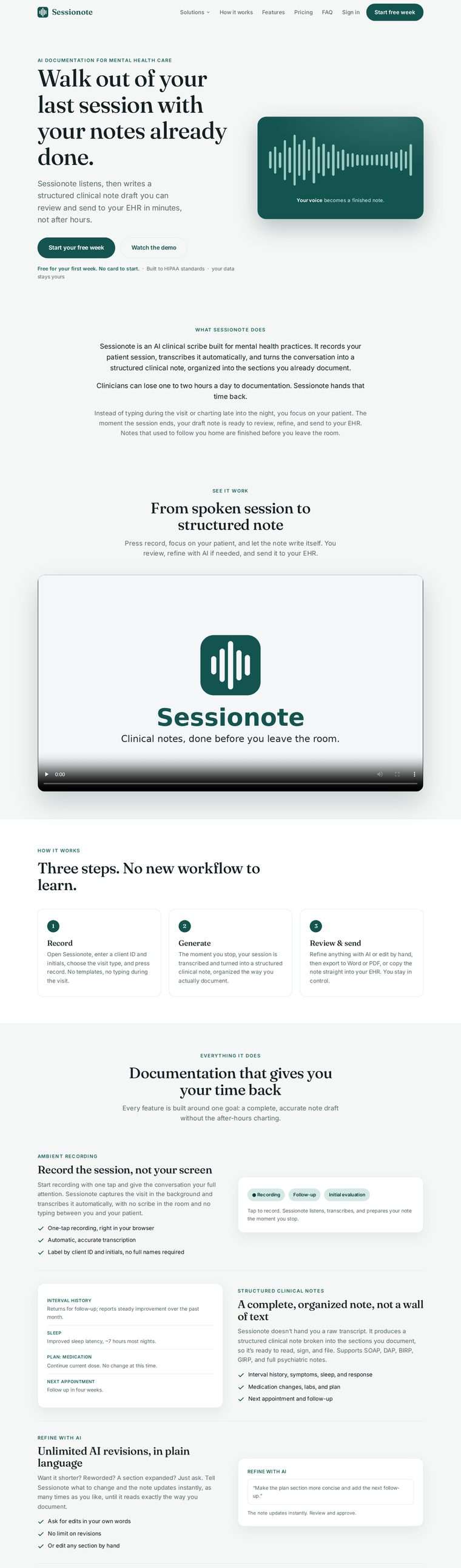 Sessionote preview