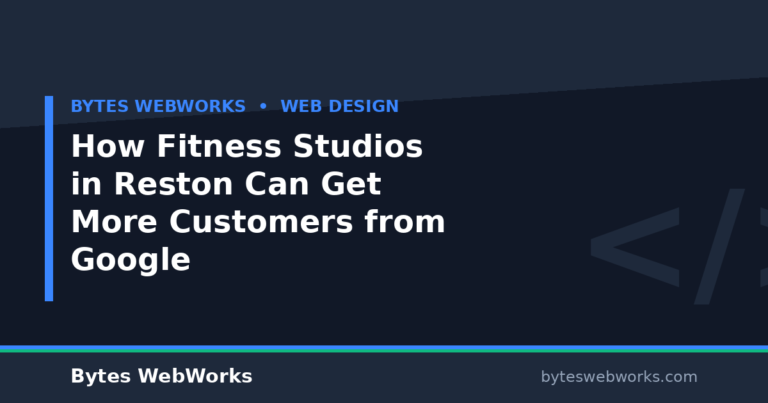 How Fitness Studios in Reston Can Get More Customers from Google